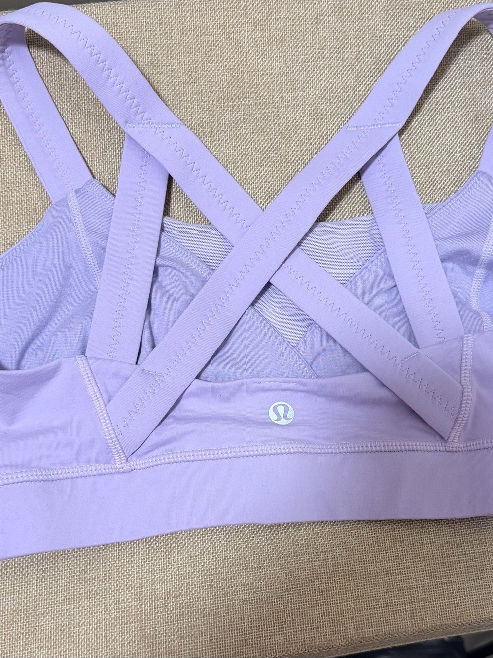 lululemon athletica Strappy Crossback Sports Bra in Lilac